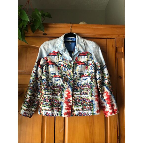 Coldwater Creek Scenic Village Art Jacket PM - Picture 1 of 12